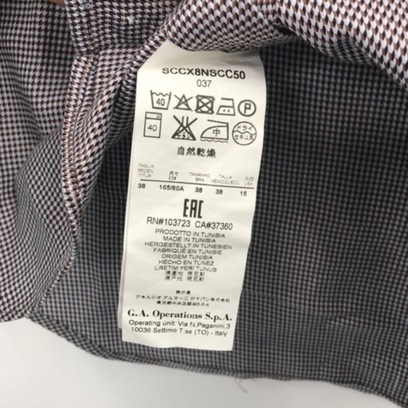 Armani Collezioni Mens Modern Fit Shirt Size 38/15/R 100% Cotton - Picture 10 of 14